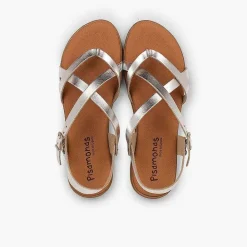 Sandalias<Pisamonas Sandalias Romanas Niña Y Mujer Tiras Metalizadas