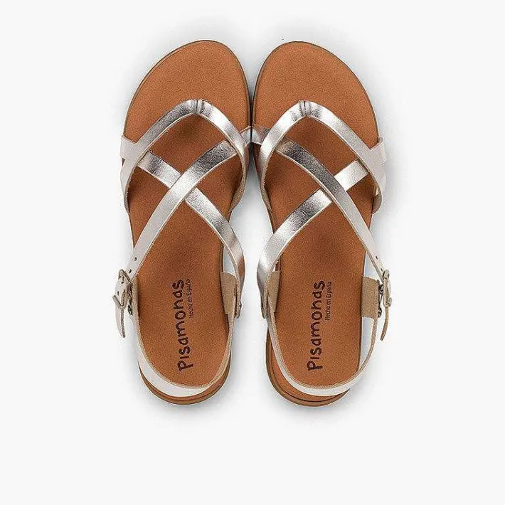 Sandalias<Pisamonas Sandalias Romanas Niña Y Mujer Tiras Metalizadas