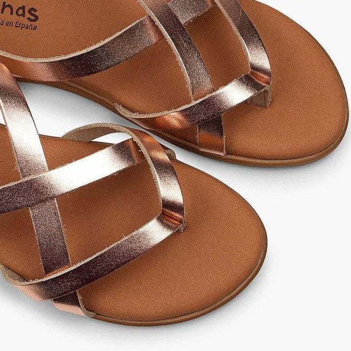 Sandalias<Pisamonas Sandalias Romanas Niña Y Mujer Tiras Metalizadas