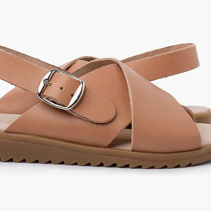 Sandalias<Pisamonas Sandalias Unisex Piel Cruzada Tiras Anchas