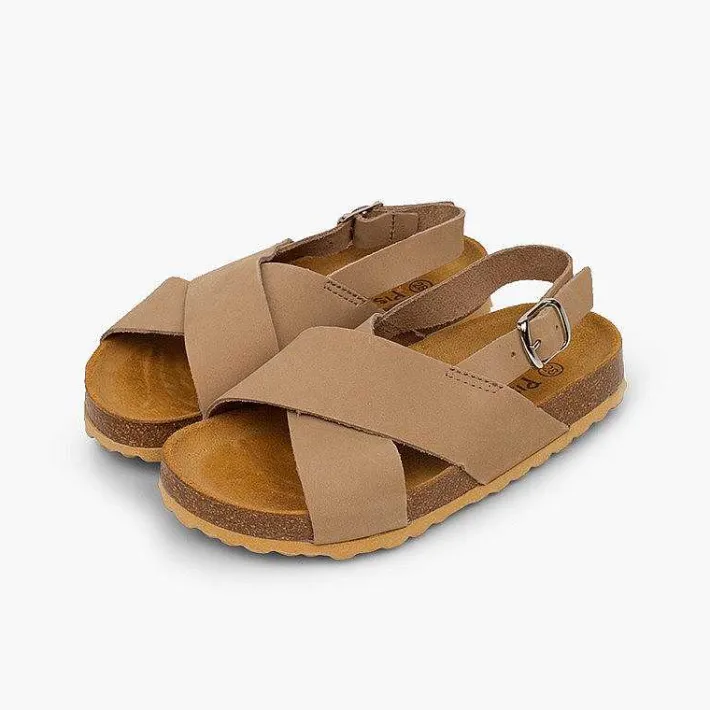 Sandalias<Pisamonas Sandalias Unisex Tiras Cruzadas En Nobuck