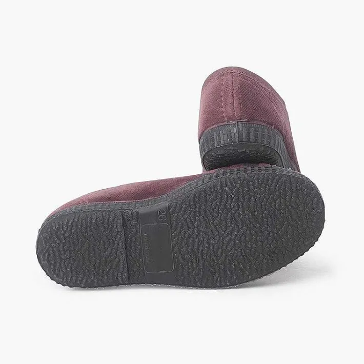 Zapatillas<Pisamonas Zapatilla Terciopelo Con Cordones
