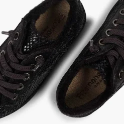 Zapatillas<Pisamonas Zapatillas Animal Print Serpiente Con Forro Pelo Color Negro