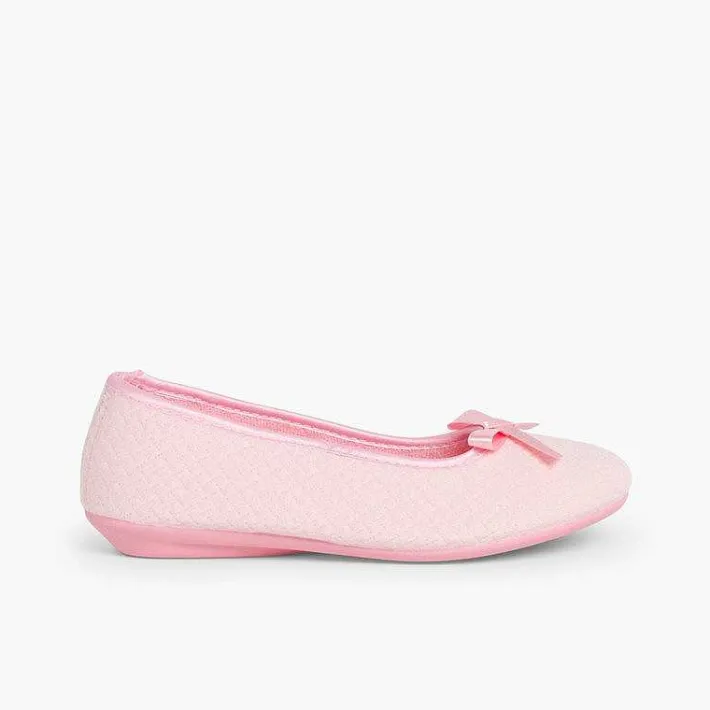 Zapatillas Casa<Pisamonas Zapatillas Casa Bailarina Con Lazo