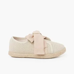 Zapatillas<Pisamonas Zapatillas Lino Con Lazo Y Banda De Yute