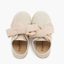 Zapatillas<Pisamonas Zapatillas Lino Con Lazo Y Banda De Yute