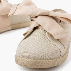Zapatillas<Pisamonas Zapatillas Lino Con Lazo Y Banda De Yute