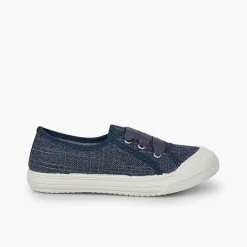 Zapatillas<Pisamonas Zapatillas Lino Purpurina Niña