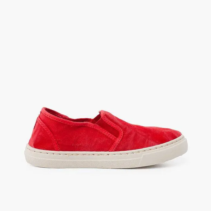 Zapatillas<Pisamonas Zapatillas Lona Lavada Elastico Lateral