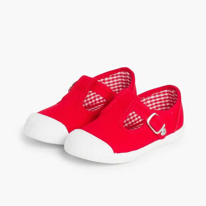 Zapatillas<Pisamonas Zapatillas Lona Niños Puntera Goma Tipo Pepitos