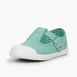 Zapatillas<Pisamonas Zapatillas Lona Niños Puntera Goma Tipo Pepitos