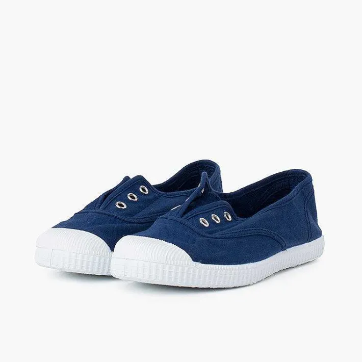 Zapatillas<Pisamonas Zapatillas Lona Punta Goma Sin Cordones