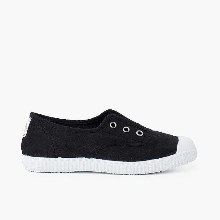 Zapatillas<Pisamonas Zapatillas Lona Punta Goma Sin Cordones