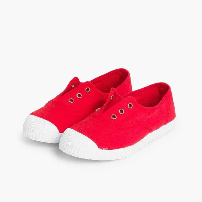 Zapatillas<Pisamonas Zapatillas Lona Punta Goma Sin Cordones