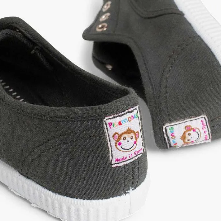 Zapatillas<Pisamonas Zapatillas Lona Punta Goma Sin Cordones