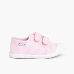Zapatos Colegiales<Pisamonas Zapatillas Niños Lona Tiras Adherentes