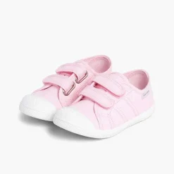 Zapatos Colegiales<Pisamonas Zapatillas Niños Lona Tiras Adherentes