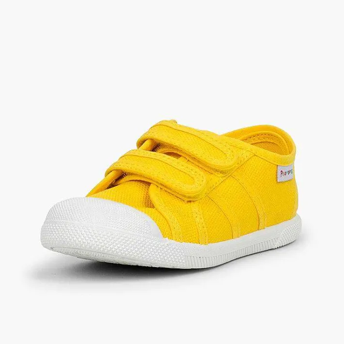 Zapatos Colegiales<Pisamonas Zapatillas Niños Lona Tiras Adherentes