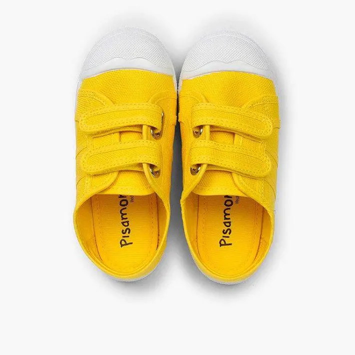 Zapatos Colegiales<Pisamonas Zapatillas Niños Lona Tiras Adherentes