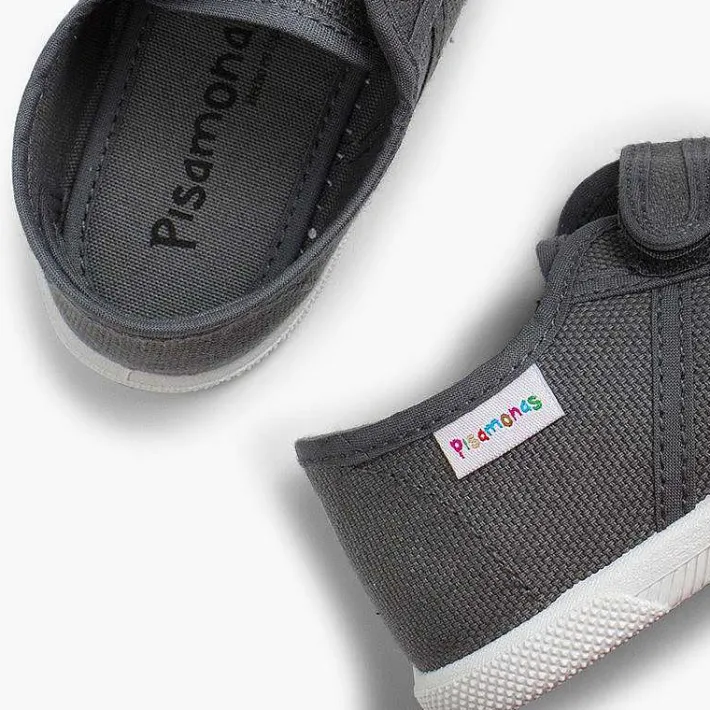 Zapatos Colegiales<Pisamonas Zapatillas Niños Lona Tiras Adherentes