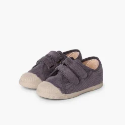 Zapatillas<Pisamonas Zapatillas Pana Puntera Goma Y Doble Cierre