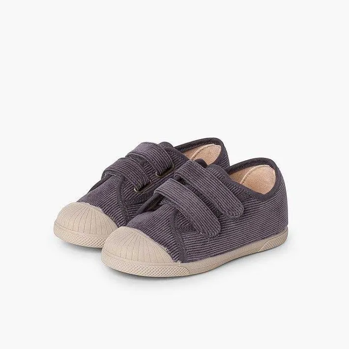 Zapatillas<Pisamonas Zapatillas Pana Puntera Goma Y Doble Cierre