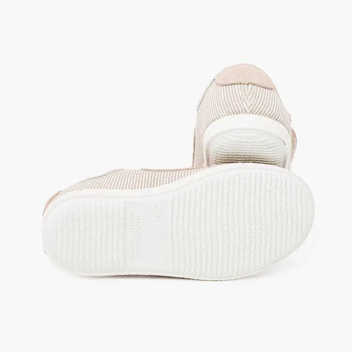 Zapatillas<Pisamonas Zapatillas Rayas Y Serraje Con Tira Adherente Doble