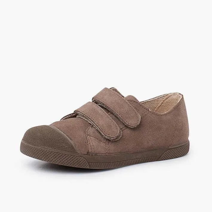 Zapatillas<Pisamonas Zapatillas Serraje Niños Puntera Goma