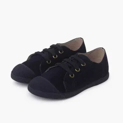 Zapatillas<Pisamonas Zapatillas Serraje Puntera De Goma Y Cordones