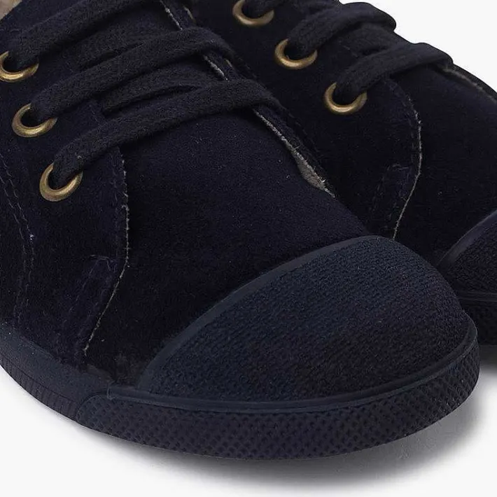 Zapatillas<Pisamonas Zapatillas Serraje Puntera De Goma Y Cordones