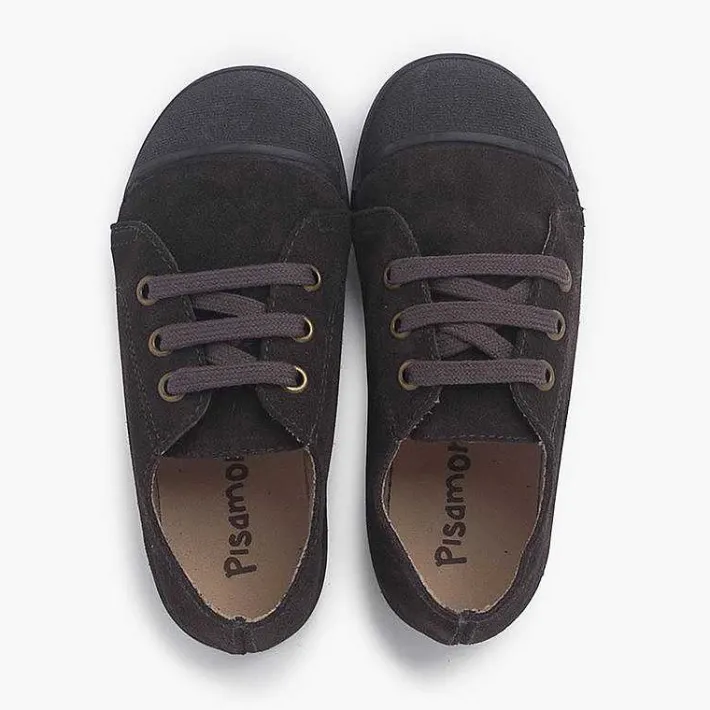 Zapatillas<Pisamonas Zapatillas Serraje Puntera De Goma Y Cordones