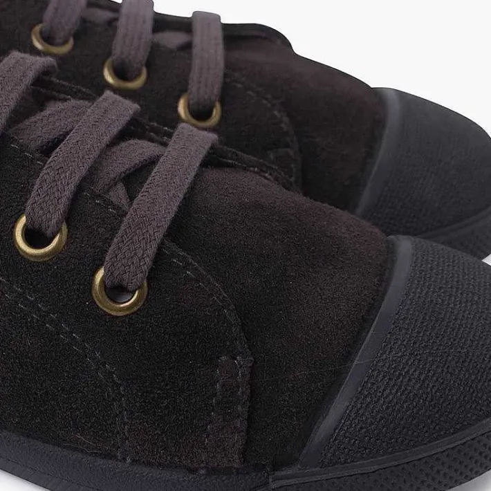 Zapatillas<Pisamonas Zapatillas Serraje Puntera De Goma Y Cordones