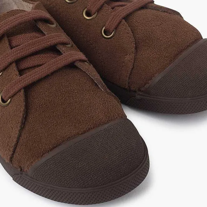 Zapatillas<Pisamonas Zapatillas Serraje Puntera De Goma Y Cordones