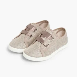 Zapatillas<Pisamonas Zapatillas Tejido Metalizado Lazo Raso