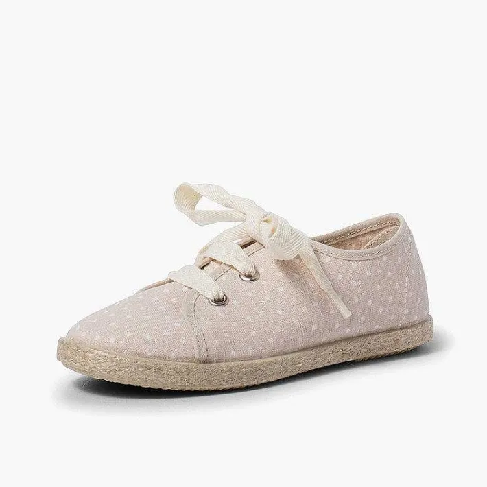 Zapatillas<Pisamonas Zapatillas Tela Puntitos Niña