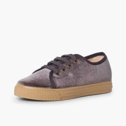 Zapatillas<Pisamonas Zapatillas Terciopelo Cordones Suela Ancha Niños