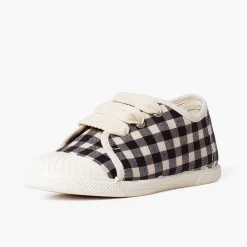 Zapatillas<Pisamonas Zapatillas Vichy Puntera Goma Cordones Cinta Color Negro