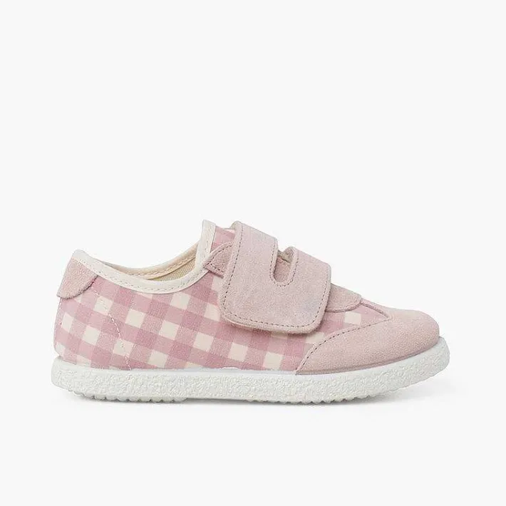Zapatillas<Pisamonas Zapatillas Vichy Y Serraje Tira Adherente Doble