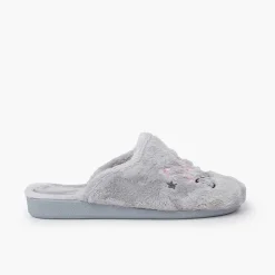 Zapatillas Casa<Pisamonas Zapatillas Zueco Casa Mensaje Color Gris