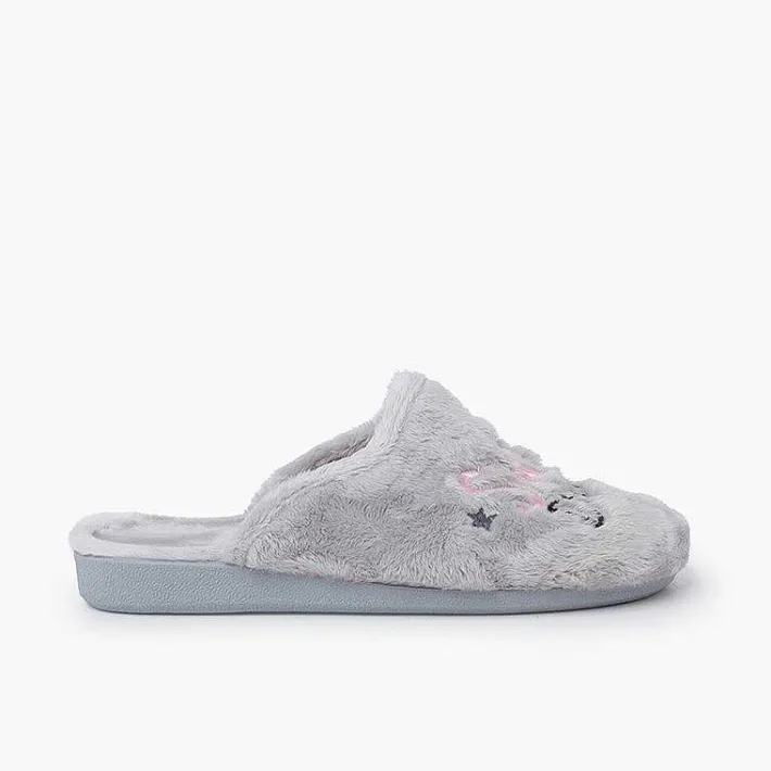 Zapatillas Casa<Pisamonas Zapatillas Zueco Casa Mensaje Color Gris