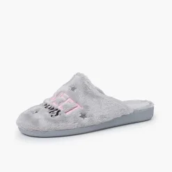 Zapatillas Casa<Pisamonas Zapatillas Zueco Casa Mensaje Color Gris