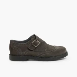 Zapatos Colegiales<Pisamonas Zapato Blucher Serraje Hebilla