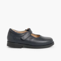 Zapatos Colegiales<Pisamonas Zapato Colegial Merceditas Niña Tira Adherente