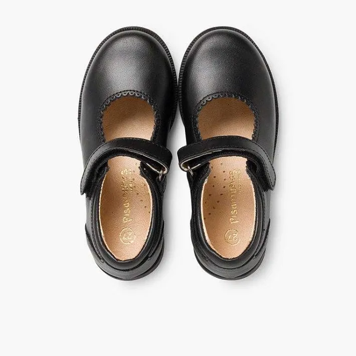 Zapatos Colegiales<Pisamonas Zapato Colegial Merceditas Niña Tira Adherente