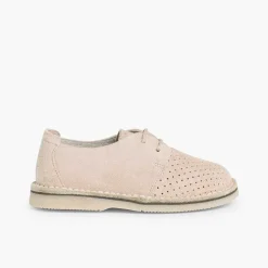 Zapatos Comunión<Pisamonas Zapato Serraje Blucher Con Picado