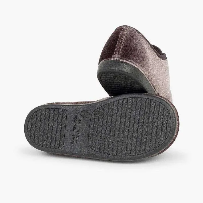 Blucher<Pisamonas Zapato Terciopelo Cordon Faya
