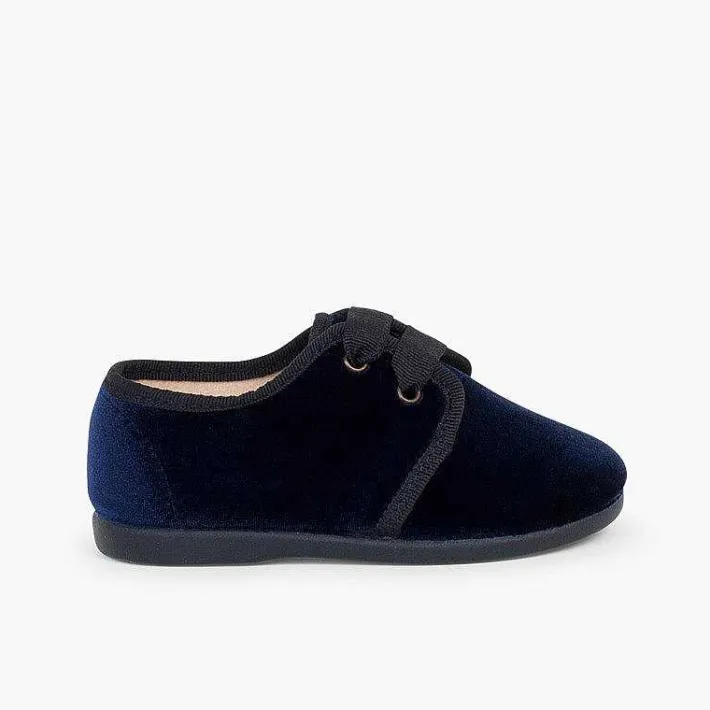 Blucher<Pisamonas Zapato Terciopelo Cordon Faya