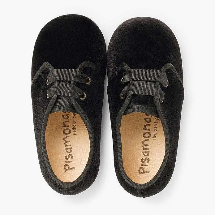 Blucher<Pisamonas Zapato Terciopelo Cordon Faya