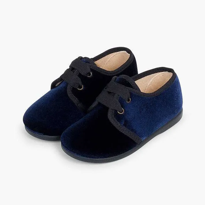 Blucher<Pisamonas Zapato Terciopelo Cordon Faya
