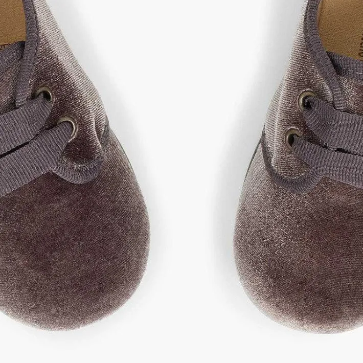 Blucher<Pisamonas Zapato Terciopelo Cordon Faya